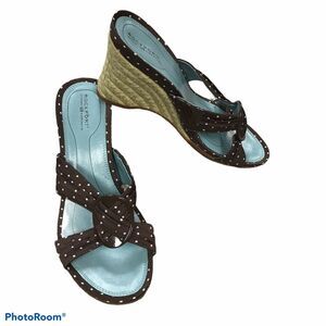 Rockport Kendra wedge sandals brown polka dot